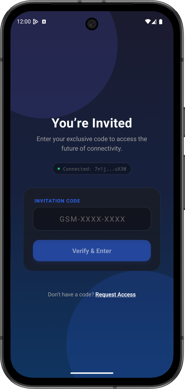 GeSIM Invitation Screen